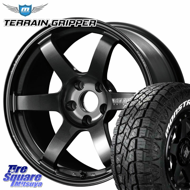 RAYS VOLK RACING TE37 SAGA S-plus TE37 S-プラス ホイール 18インチ 18 X 7.5J +48 5穴 114.3 MONSTA TIRE TERRAIN GRIPPER ALL TERRAIN ホワイトレター 225/60R18 RAV4 エクストレイル CX-5 アウトバック