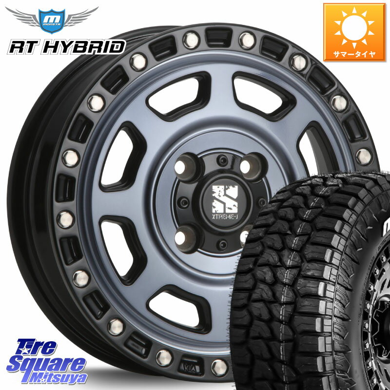 MLJ XJ07 XTREME-J 4H IND エクストリームJ 14インチ 14 X 4.5J +43 4穴 100 MONSTA TIRE RT HYBRID RT R/T ハイブリット ホワイトレター 165/65R14 ソリオ デリカミニ