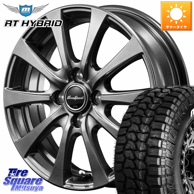 MANARAY MID EuroSpeed G10 ホイール 14インチ 14 X 4.5J +45 4穴 100 MONSTA TIRE RT HYBRID RT R/T ハイブリット ホワイトレター 165/65R14 ハスラー ソリオ デリカミニ