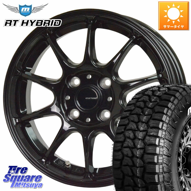 HotStuff G.SPEED G-07 ホイール 14インチ 14 X 4.5J +45 4穴 100 MONSTA TIRE RT HYBRID RT R/T ハイブリット ホワイトレター 165/65R14 ハスラー ソリオ デリカミニ