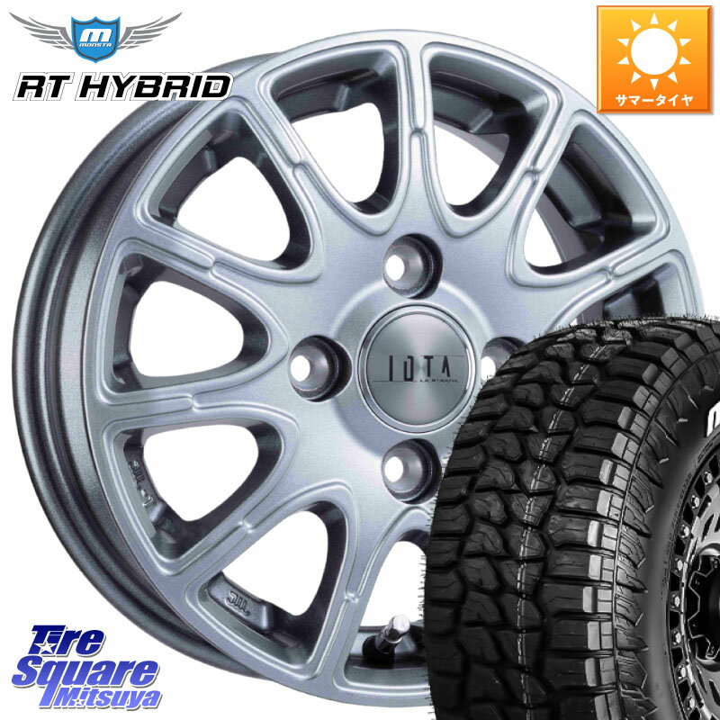 阿部商会 TIRADO IOTA イオタ ホイール 14インチ 14 X 5.5J +40 4穴 100 MONSTA TIRE RT HYBRID RT R/T ハイブリット ホワイトレター 165/65R14 ルーミー