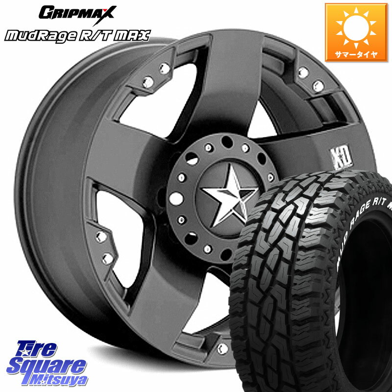 KMC XD775ROCKSTAR 󥻥å-12 ۥ 17 17 X 9.0J +0 5 127 GRIPMAX MUD Rage RT R/T MAX ۥ磻ȥ쥿 35X12.5R17 35X/12.50R17  󥰥顼 JK JL