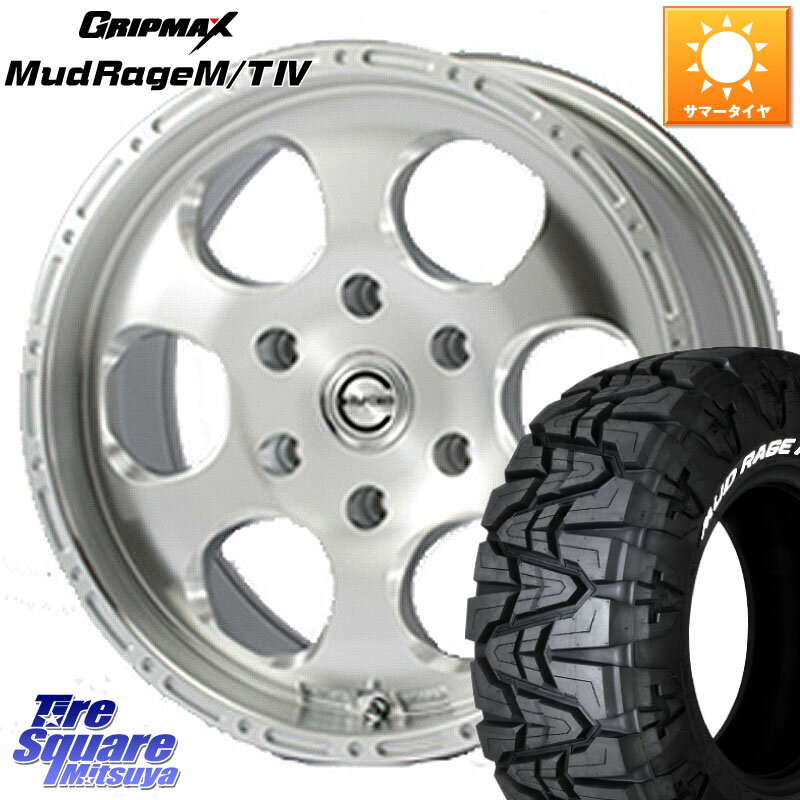 MEIWA Blood Stock One Piece ホイール 17インチ 17 X 8.0J +30 6穴 139.7 GRIPMAX MUD Rage MT4 M/T 4 ホワイトレター 265/65R17 トライトン