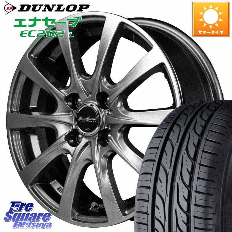 MANARAY MID EuroSpeed F10 ホイール 4本 14インチ 14 X 4.5J +45 4穴 100 DUNLOP ダンロップ エナセーブ EC202 LTD ENASAVE サマータイヤ 165/55R14 ゼスト