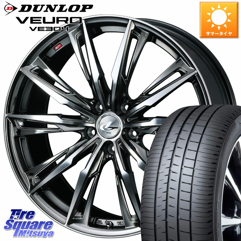 WEDS LEONIS レオニス GX ウェッズ ホイール 18インチ 18 X 8.0J +42 5穴 114.3 DUNLOP ダンロップ VEURO VE304 サマータイヤ 245/45R18