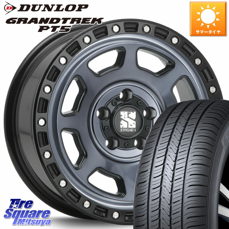 MLJ XJ07 XTREME-J 5H IND JEEP エクストリームJ 17インチ 17 X 8.0J +38 5穴 127 DUNLOP ダンロップ GRANDTREK PT5 グラントレック サマータイヤ 265/70R17 ジープ ラングラー JK JL