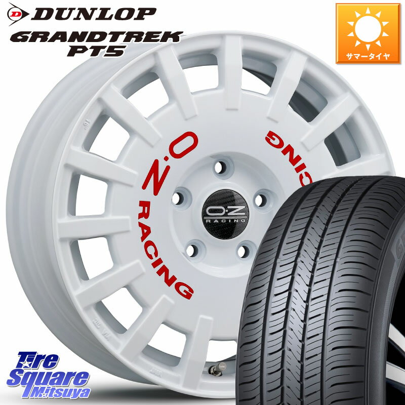 OZ Rally Racing ラリーレーシング 専用KIT付属 16インチ 16 X 7.0J(RENAUT CAPTUR HJ) +35 5穴 114.3 DUNLOP ダンロップ GRANDTREK PT5 グラントレック サマータイヤ 215/65R16 ルノー キャプチャー