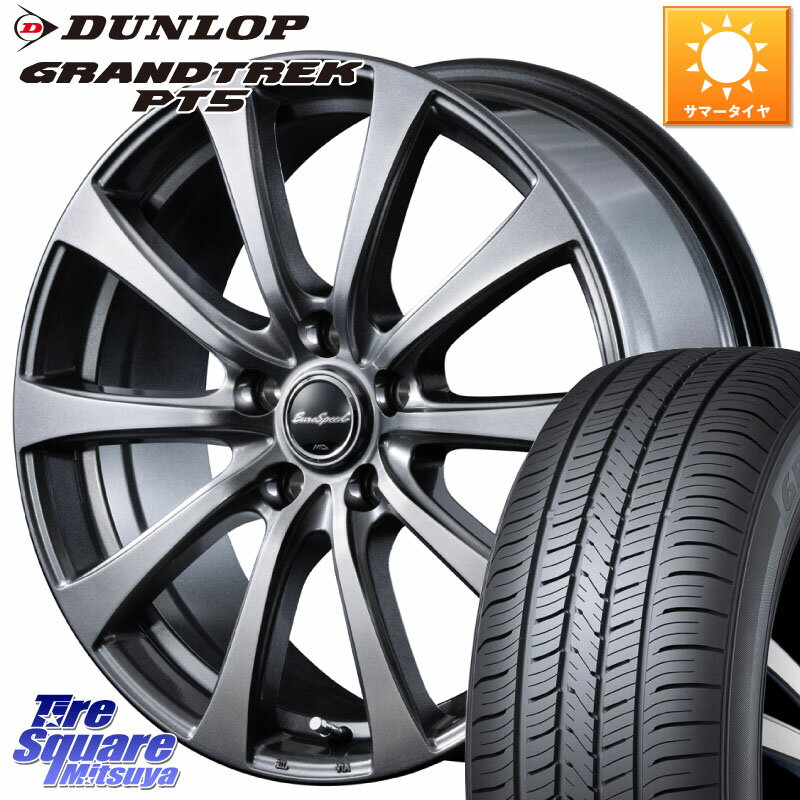 MANARAY 【欠品次回6月下-7月上旬予定】MID EuroSpeed G10 ホイール 16インチ 16 X 6.5J +38 5穴 114.3 DUNLOP ダンロップ GRANDTREK PT5 グラントレック サマータイヤ 225/70R16 RAV4 デリカ D5 D:5