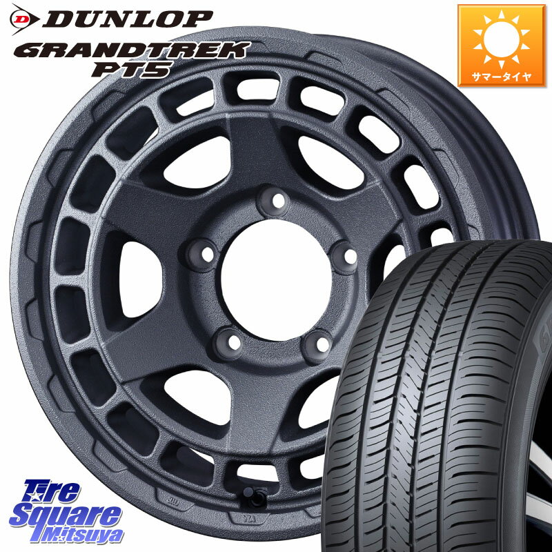 WEDS MUDVANCE X TYPE S ※インセット-5 ホイール 16インチ 16 X 6.0J +0 5穴 139.7 DUNLOP ダンロップ GRANDTREK PT5 グラントレック サマータイヤ 225/70R16 ジムニー シエラ