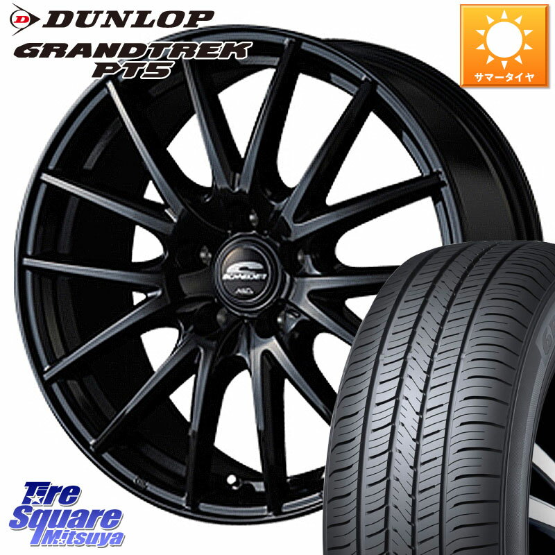 MANARAY MID SCHNEIDER SQ27 ブラック ホイール 16インチ 16 X 6.5J +38 5穴 114.3 DUNLOP ダンロップ GRANDTREK PT5 グラントレック サマータイヤ 215/65R16 30系ヴェルファイア 10系カローラクロス 20系アルファード