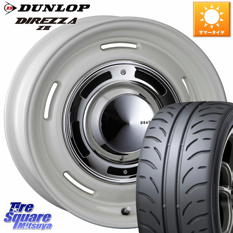 CRIMSON ディーン クロスカントリー ホワイト 17インチ 17 X 7.0J +38 5穴 114.3 DUNLOP ダンロップ ディレッツァ Z3 DIREZZA サマータイヤ 215/45R17 リーフ