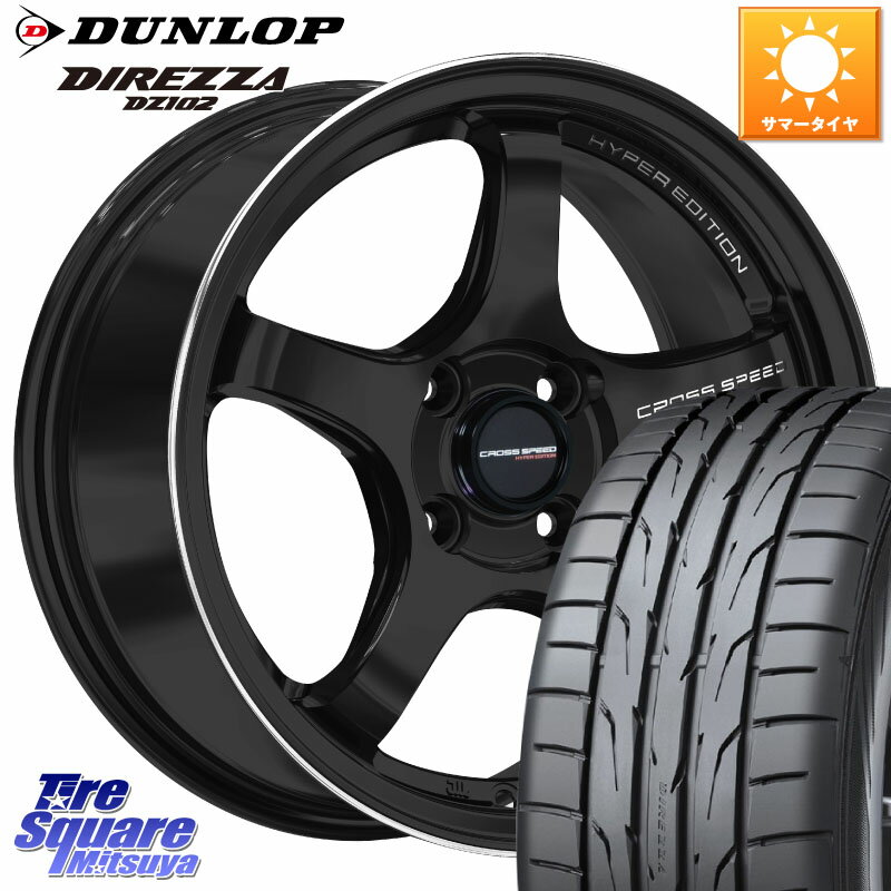 HotStuff ԡ CR5 CR-5  BK ۥ 16 16 X 7.0J +42 4 100 DUNLOP å ǥåĥ DZ102 DIREZZA ޡ 195/45R16 եå