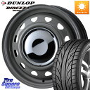 WEDS NeoCarrow ネオキャロ グレー スチール ホイール 14インチ 14 X 4.5J 45 4穴 100 DUNLOP ダンロップ DIREZZA DZ101 ディレッツァ サマータイヤ 155/55R14