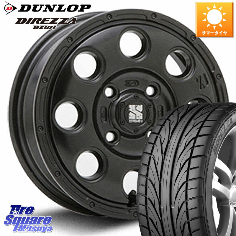 MLJ KK03 XTREME-J エクストリームJ ホイール 13インチ 13 X 4.0J +43 4穴 100 DUNLOP ダンロップ DIREZZA DZ101 ディレッツァ サマータイヤ 155/65R13 ゼスト