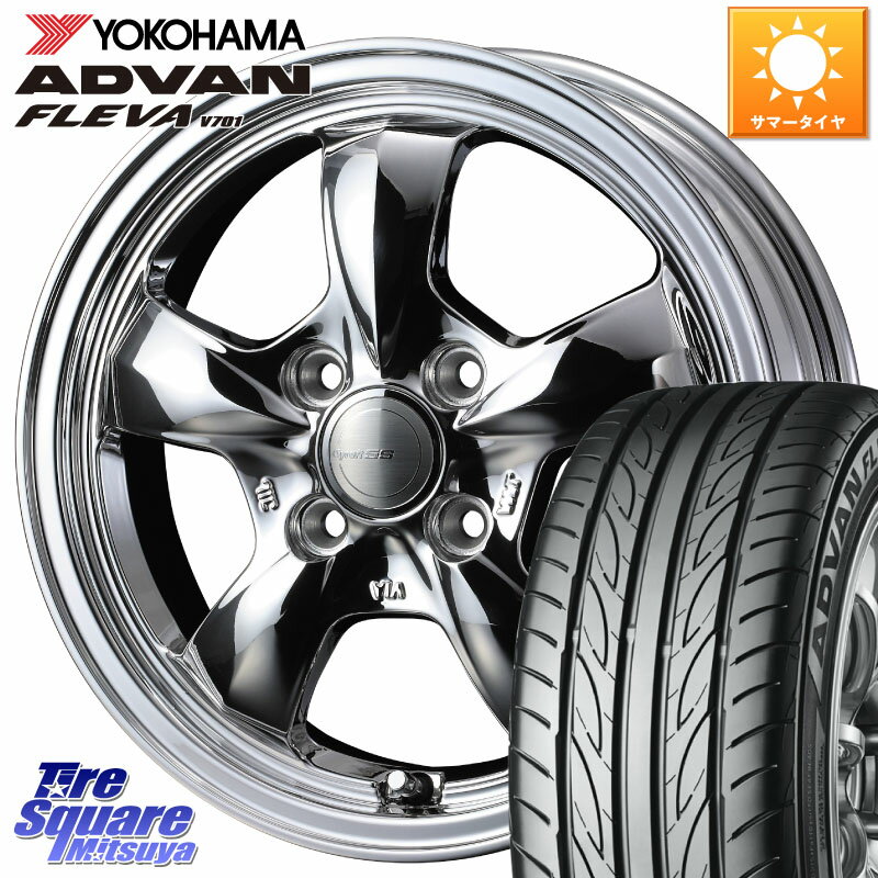 WEDS GYRAFT 5S ホイール 15インチ 15 X 5.5J +42 4穴 100 YOKOHAMA R3587 ヨコハマ ADVAN FLEVA V701 185/55R15 フィット ノート サクシード