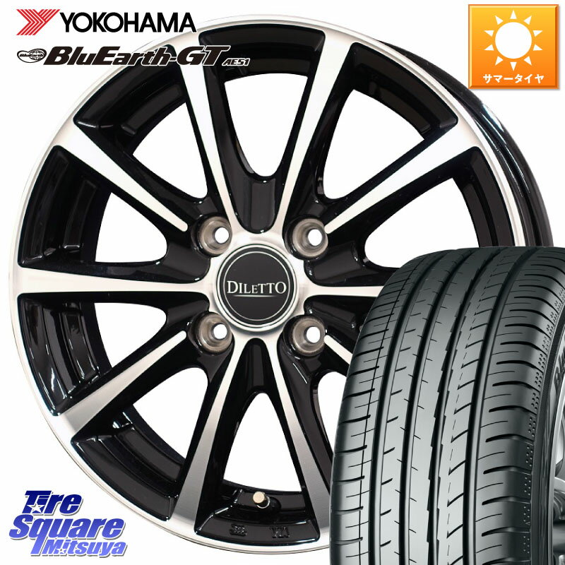 コスミック DILETTO M10 ディレット ホイール 15インチ 15 X 5.5J +43 4穴 100 YOKOHAMA R4587 ヨコハマ BluEarth-GT AE51 165/55R15