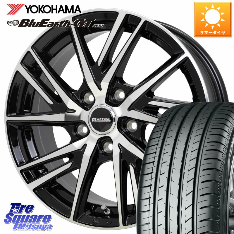 HotStuff ラフィット LW06-2 LW-06-2 ホイール 17インチ 17 X 7.0J +48 5穴 114.3 YOKOHAMA R6943 ヨコハマ BluEarth-GT AE51 195/60R17 プリウス