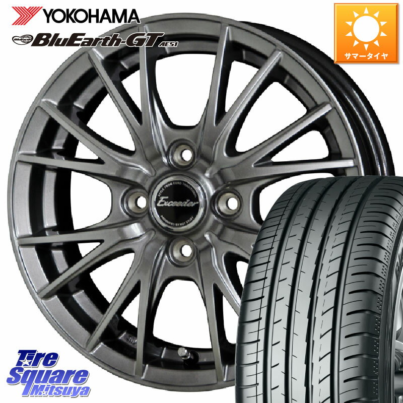 HotStuff エクシーダー E05 在庫● ホイール 16インチ 16 X 6.0J +45 4穴 100 YOKOHAMA R4585 ヨコハマ BluEarth-GT AE51 195/45R16 M900系タンク・ルーミー MAx7S系ソリオ E11ノート ダイハツ トール スバル ジャスティ