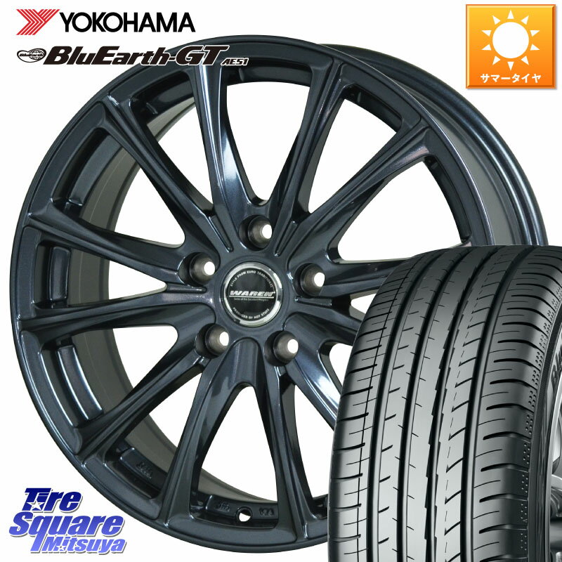 HotStuff WAREN W05 ヴァーレン ホイール16インチ 16 X 6.5J +38 5穴 114.3 YOKOHAMA R4630 ヨコハマ BluEarth-GT AE51 215/60R16 カムリ