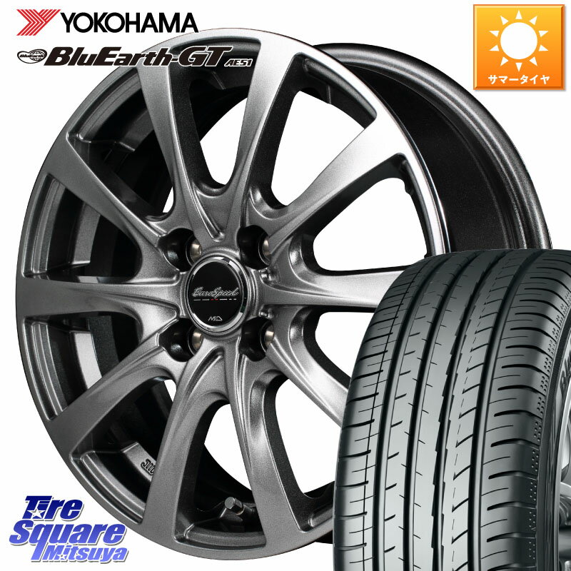 MANARAY MID EuroSpeed F10 ホイール 4本 15インチ 15 X 5.5J +43 4穴 100 YOKOHAMA R4587 ヨコハマ BluEarth-GT AE51 165/55R15
