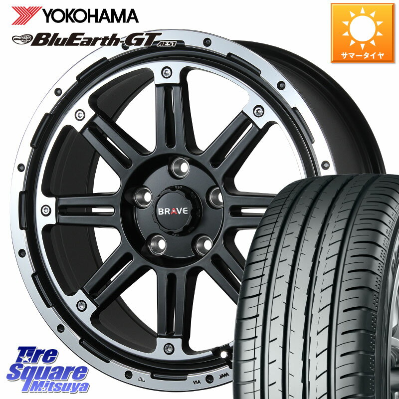 BLEST Bahns Tech BRAVE-Stream ホイール 16インチ 16 X 7.0J +45 5穴 114.3 YOKOHAMA R4575 ヨコハマ BluEarth-GT AE51 205/55R16