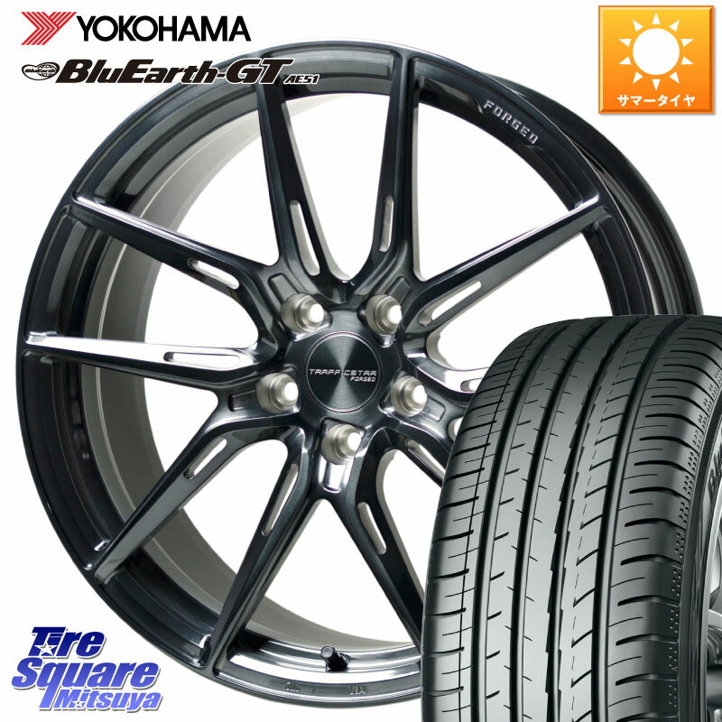 HotStuff TSF-02 BRSC トラフィックスターフォージド 19インチ 19 X 9.0J +38 5穴 114.3 YOKOHAMA R4628 ヨコハマ BluEarth-GT AE51 245/45R19