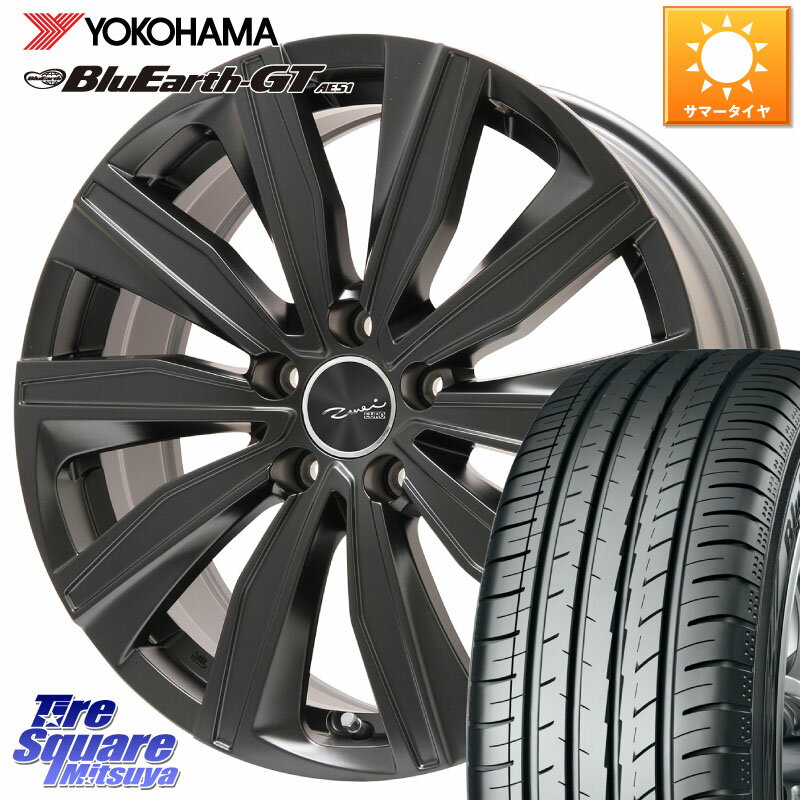 KYOHO EURO ZWEI ツヴァイ FK-10 ブラック 17 X 7.0J(MB W205) +48 5穴 112 YOKOHAMA R4573 ヨコハマ BluEarth-GT AE51 225/50R17 メルセデスベンツ Cクラス