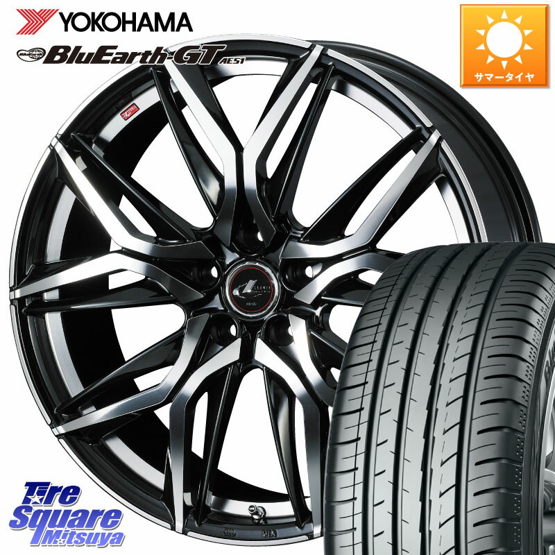 WEDS 40816 レオニス LEONIS LM 17インチ 17 X 7.0J +53 5穴 114.3 YOKOHAMA R4609 ヨコハマ BluEarth-GT AE51 215/50R17 ステップワゴン インプレッサ レヴォーグ