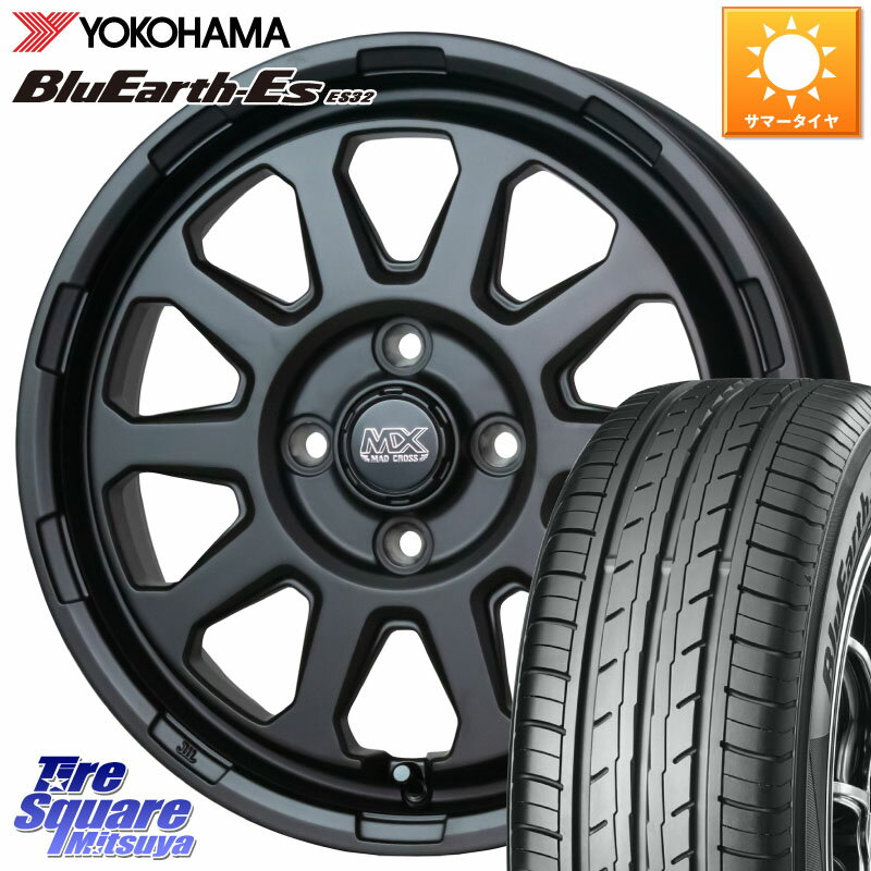 HotStuff マッドクロス レンジャー ブラック 4H ホイール 15インチ 15 X 4.5J +45 4穴 100 YOKOHAMA R6260 ヨコハマ BluEarth-Es ES32 165/50R15