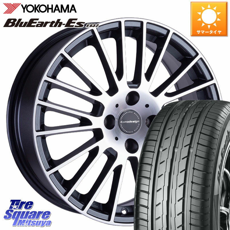 阿部商会 Euro desing CALWER ホイール 16インチ 16 X 6.5J(RENAUT LUTECIA RH) +40 4穴 100 YOKOHAMA R2440 ヨコハマ BluEarth-Es ES32 195/55R16 ルノー ルーテシア4 RH系
