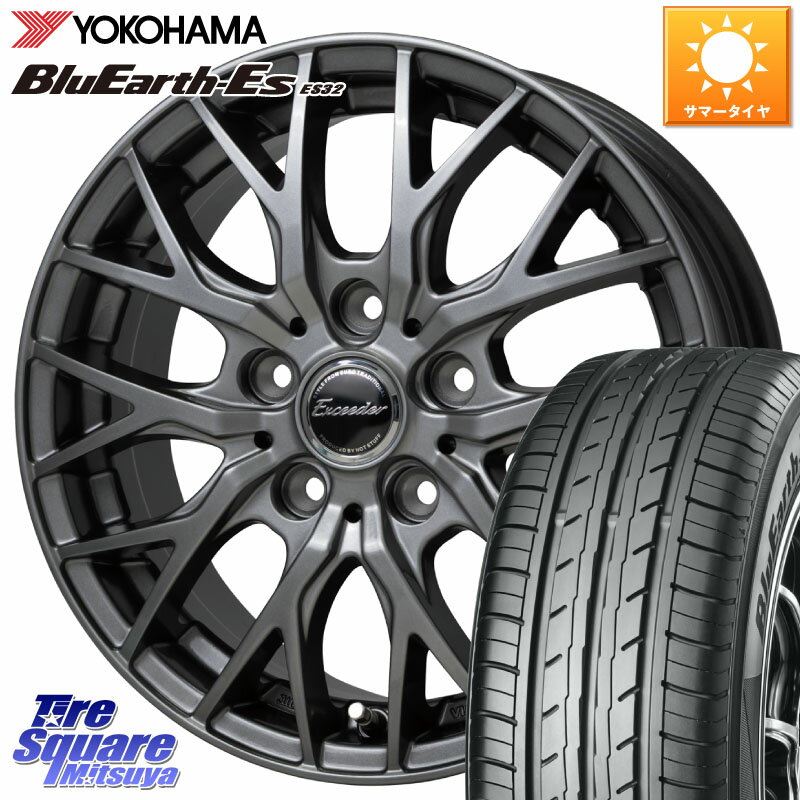 HotStuff Exceeder E05-2 ホイール 15インチ 15 X 6.0J +43 5穴 114.3 YOKOHAMA R6290 ヨコハマ BluEarth-Es ES32 195/65R15