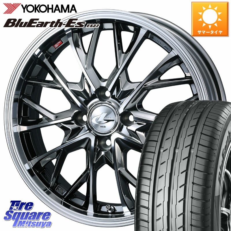 WEDS LEONIS MV レオニス MV BMCMC ホイール 16インチ 16 X 6.0J +42 4穴 100 YOKOHAMA R2440 ヨコハマ BluEarth-Es ES32 195/55R16 アクア