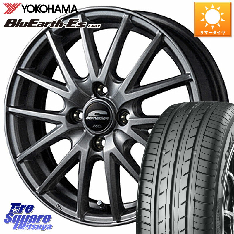 MANARAY MID SCHNEIDER SQ27 ホイール 14インチ 14 X 5.5J +38 4穴 100 YOKOHAMA R6284 ヨコハマ BluEarth-Es ES32 185/70R14 アクア ノート