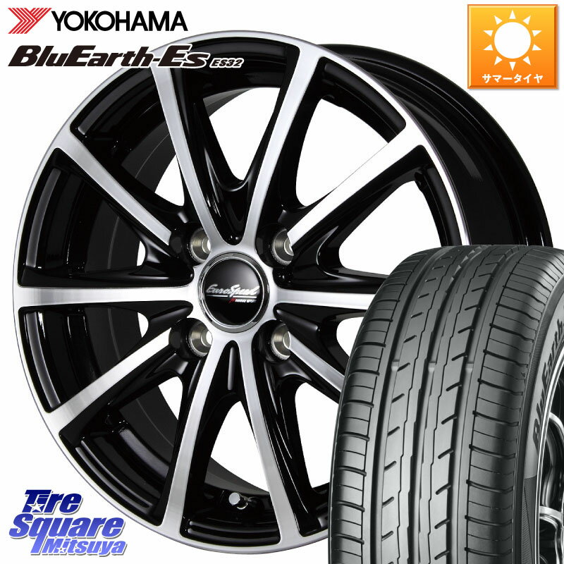 MANARAY MID EUROSPEED V25 ホイール 14インチ 14 X 5.5J +45 4穴 100 YOKOHAMA R6274 ヨコハマ BluEarth-Es ES32 175/65R14 フィット