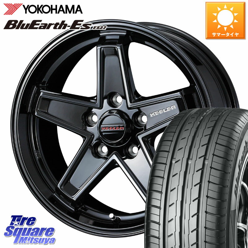 WEDS KEELER TACTICS ブラック ホイール 4本 17インチ 17 X 7.0J(US) +35 5穴 110 YOKOHAMA R6304 ヨコハマ BluEarth-Es ES32 225/60R17