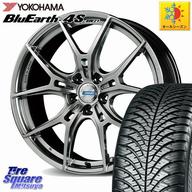 YOKOHAMA R7618 ヨコハマ BluEarth-4S AW21 オールシーズンタイヤ 235/45R18 RAYS 【欠品次回2月末】 5..