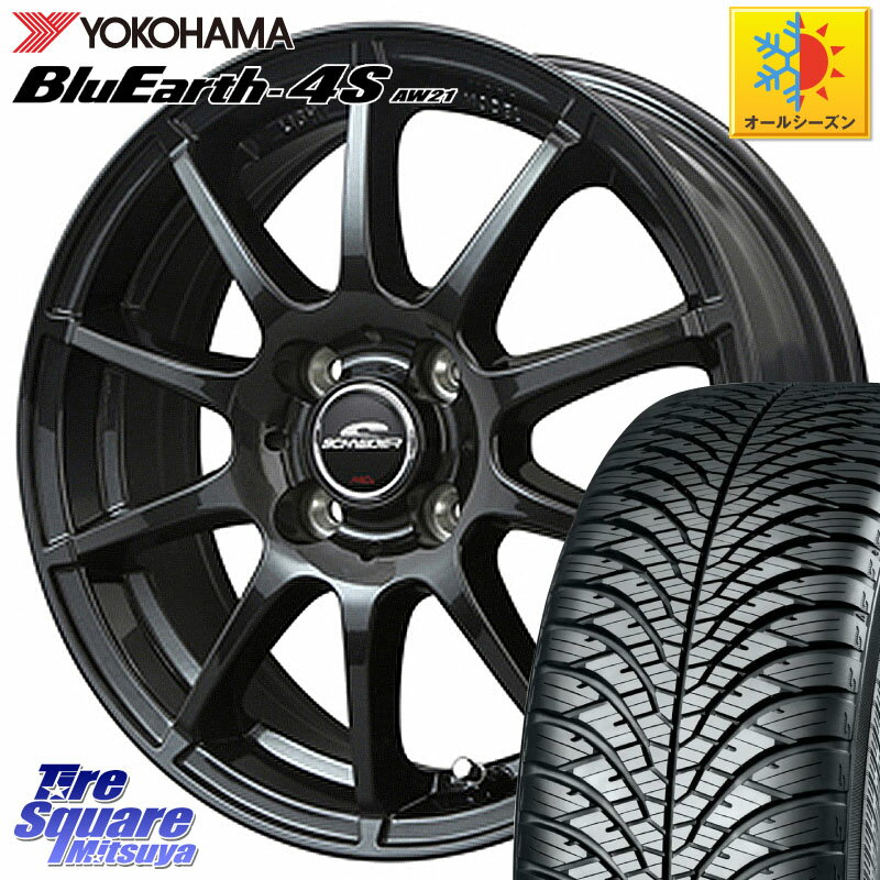 YOKOHAMA R3318 襳ϥ BluEarth-4S AW21 륷󥿥 195/65R15 MANARAY MID SCHNEIDER StaG å ᥿ ۥ 15 15 X 5.5J +40 4 100