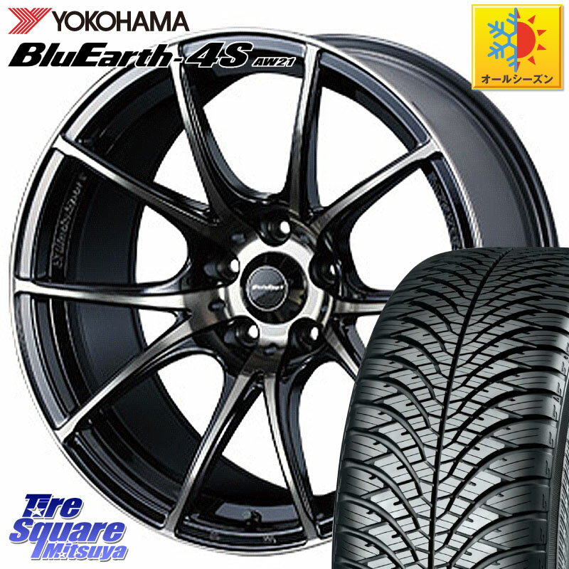 YOKOHAMA R4438 ヨコハマ BluEarth-4S AW21 オールシーズンタイヤ 235/60R18 WEDS 72634 SA-10R SA10R ウェッズ スポーツ ホイール 18インチ 18 X 8.5J +45 5穴 114.3 CX-60 1