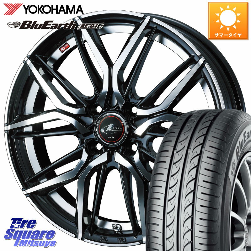 WEDS 40788 レオニス LEONIS LM 16インチ 16 X 6.0J +42 4穴 100 YOKOHAMA F8335 ヨコハマ BluEarth AE01F 195/55R16 アクア