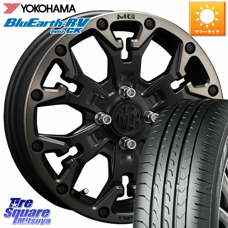 CRIMSON MG GOLEM Jr ホイール 14インチ 14 X 4.5J +43 4穴 100 YOKOHAMA ヨコハマ ブルーアース コンパクト RV03CK 165/60R14