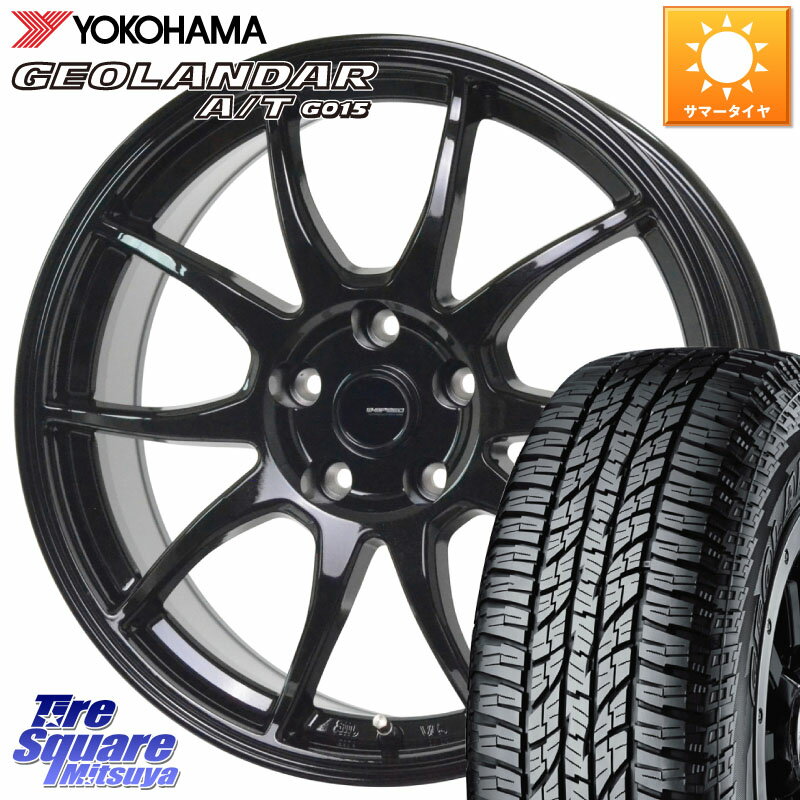 HotStuff G-SPEED G-06 G06 ホイール 18インチ 18 X 7.5J +38 5穴 114.3 YOKOHAMA R4064 ヨコハマ GEOLANDAR AT G015 A/T ブラックレター 255/55R18