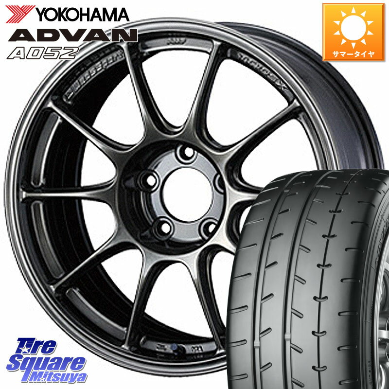 WEDS 【欠品次回06月下旬】 73533 TC105X EJ ウェッズ スポーツ ホイール 18インチ 18 X 8.5J(EVO10 CZ4A) +32 5穴 114.3 YOKOHAMA R0960 ヨコハマ ADVAN A052 アドバン サマータイヤ 245/40R18 ランエボ10キャリパー対応！