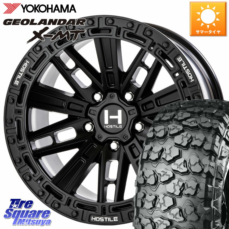 HOSTILE H129 MOJAVE モハベ ASP ホイール 17インチ 17 X 9.0J +0 5穴 127 YOKOHAMA E4738 ヨコハマ GEOLANDAR X-MT G005 37X/13.50R17 ジープ ラングラー JK JL