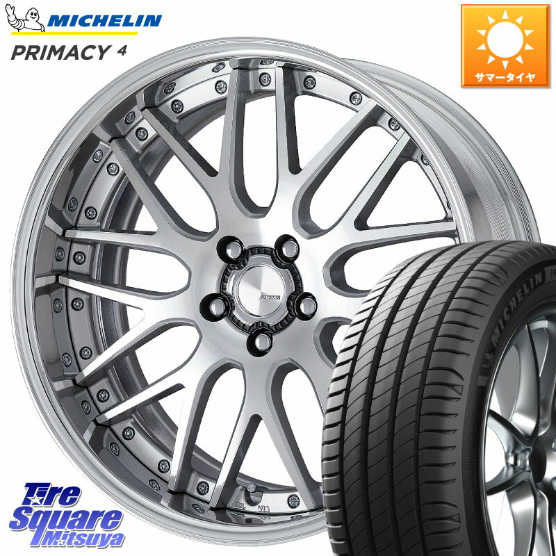 WORK Lanvec LM1 O Disk 18インチ 2ピース 18 X 8.5J +45 5穴 114.3 ミシュラン PRIMACY4 プライマシー4 100W XL VOL 正規 245/45R18