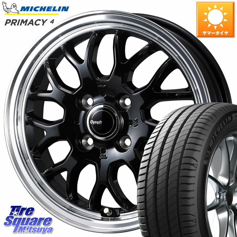 WEDS GYRAFT 9M ホイール 15インチ 15 X 5.5J +42 4穴 100 ミシュラン PRIMACY4 プライマシー4 88T 正規 185/65R15 アクア クロスオーバー FITクロスター