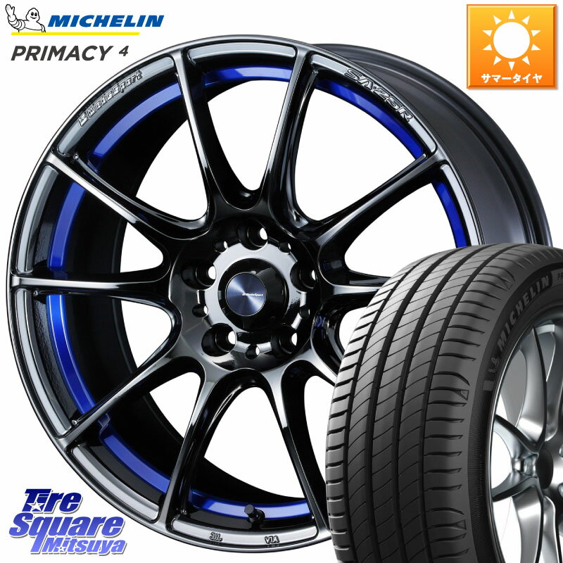 WEDS SA-25R ウェッズ スポーツ ホイール 17インチ 17 X 7.5J +48 5穴 100 ミシュラン PRIMACY4 プライマシー4 91W VOL 正規 225/45R17 86