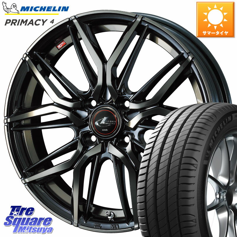 WEDS 40776 レオニス LEONIS LM PBMCTI 15インチ 15 X 5.5J +43 4穴 100 ミシュラン PRIMACY4 プライマシー4 82V 正規 185/55R15 フィット ノート サクシード