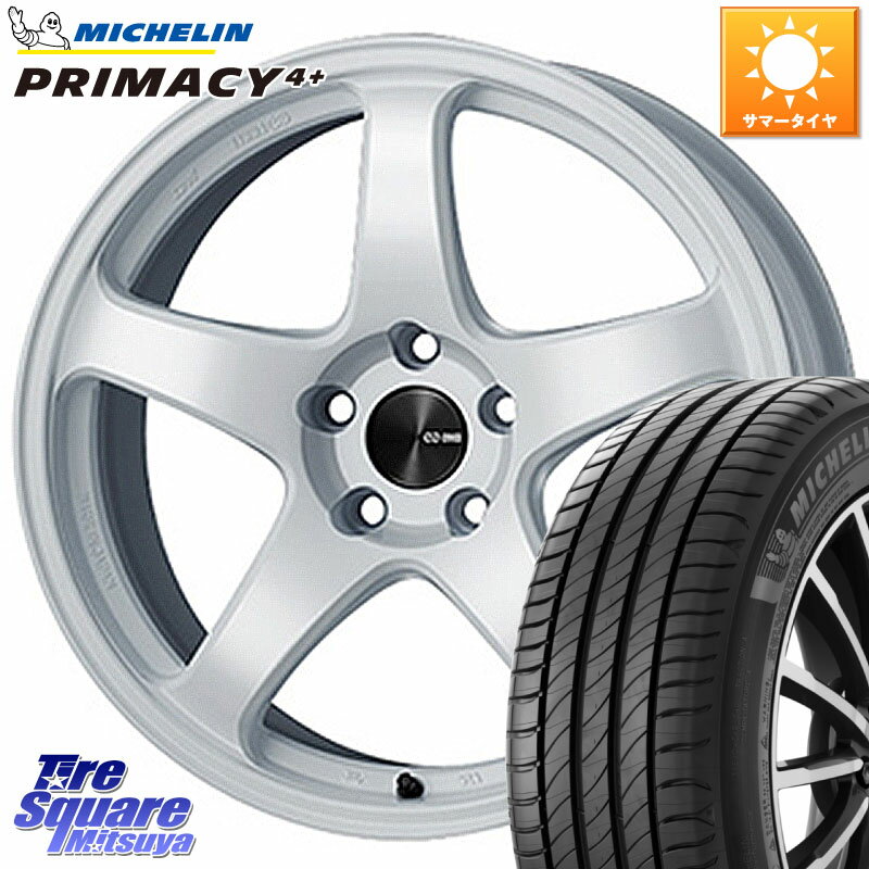 ENKEI エンケイ PerformanceLine PF05 WH 18インチ 18 X 7.5J +48 5穴 100 ミシュラン PRIMACY4+ プライマシー4+ 92Y XL 正規 225/40R18 プリウス 86 カローラスポーツ