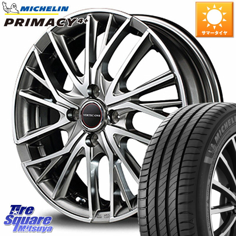 MANARAY MID VERTEC ONE VULTURE ホイール 17 X 6.5J +45 4穴 100 ミシュラン PRIMACY4+ プライマシー4+ 91W XL 正規 215/45R17 アクア