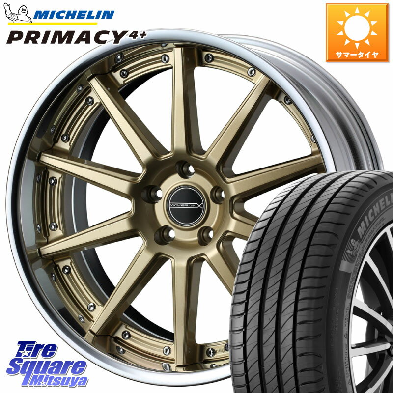 WEDS MAVERICK 1010S GLD S-LoDisk 18インチ 2ピース 18 X 8.0J +38 5穴 114.3 ミシュラン PRIMACY4+ プライマシー4+ 98Y XL 正規 235/45R18